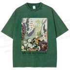Unisex Yayoi Kusama Flowers Printed Washed Tee