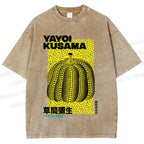 Unisex Yayoi Kusama Pumpkin Printed Washed Tee