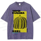 Unisex Yayoi Kusama Pumpkin Printed Washed Tee