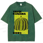 Unisex Yayoi Kusama Pumpkin Printed Washed Tee