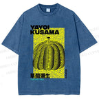 Unisex Yayoi Kusama Pumpkin Printed Washed Tee