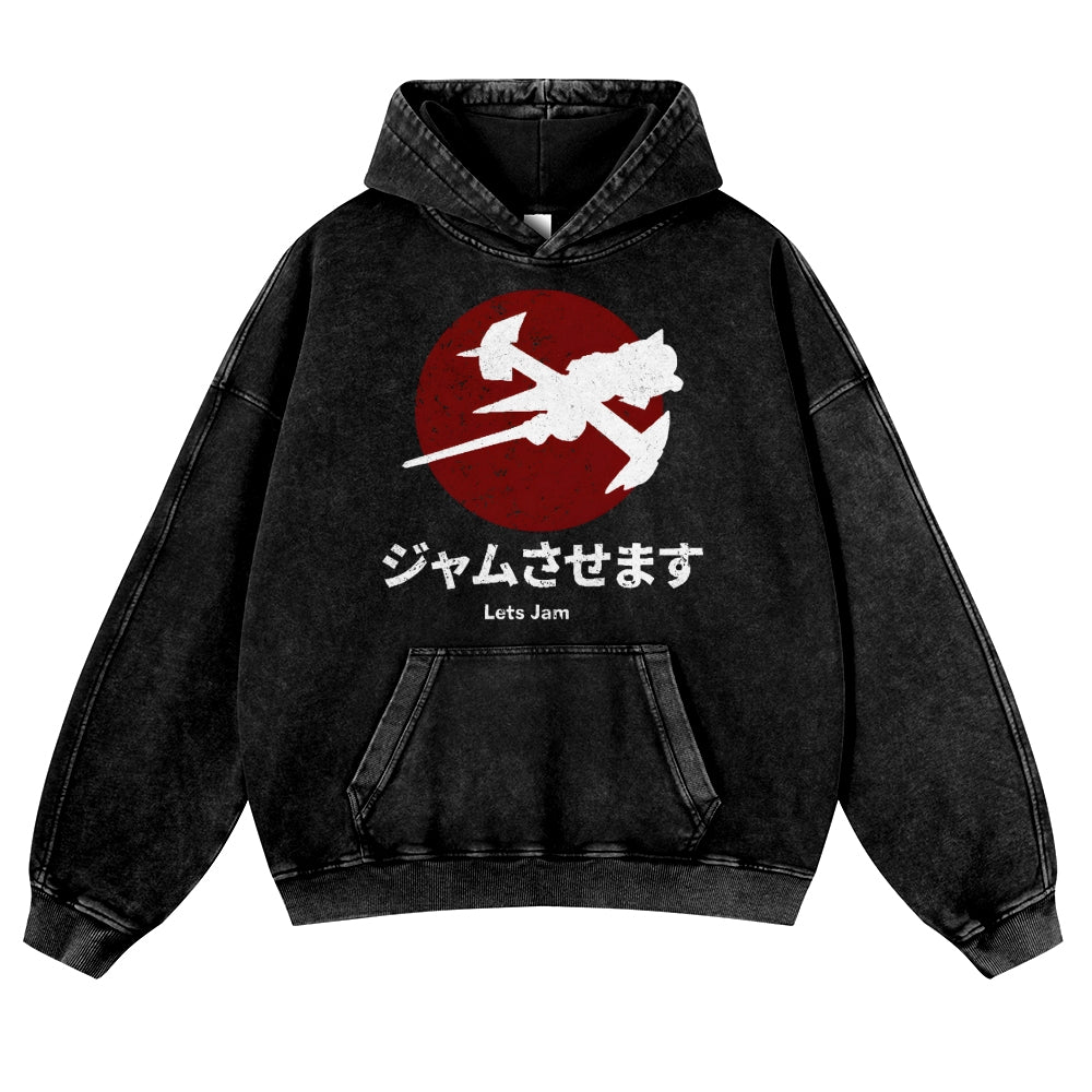 Cowboy Bebop Vintage Washed Thick Cotton Hoodie