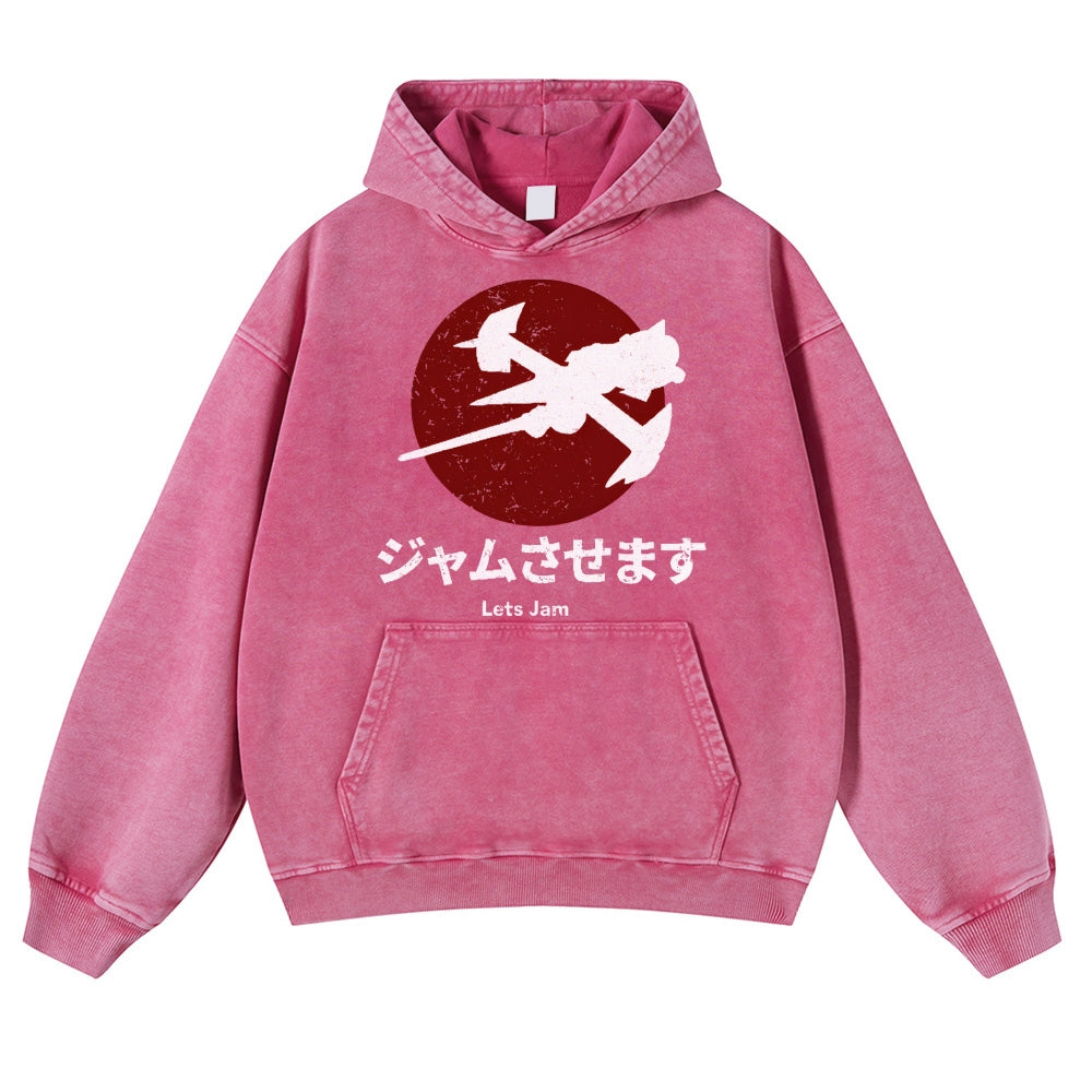 Cowboy Bebop Vintage Washed Thick Cotton Hoodie