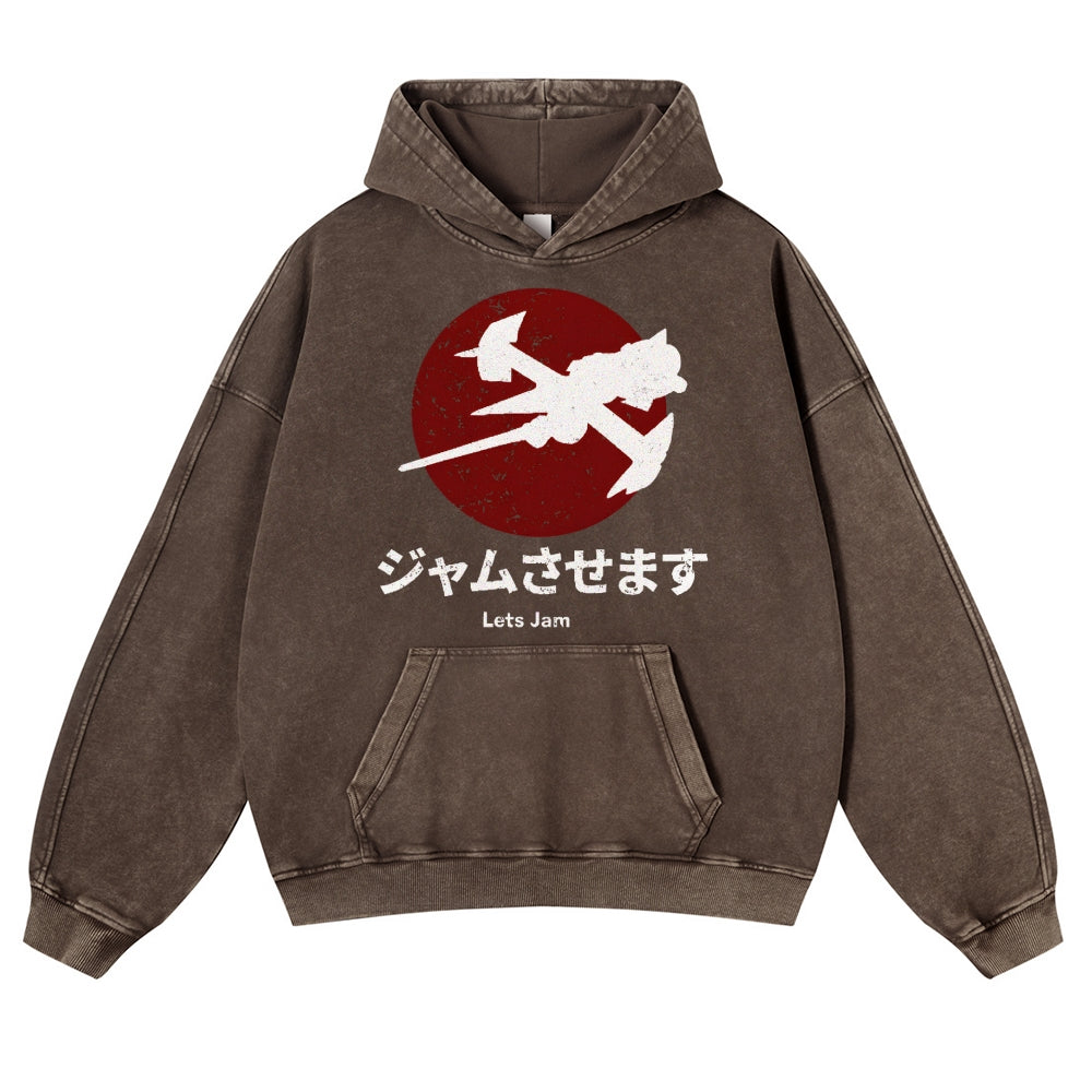 Cowboy Bebop Vintage Washed Thick Cotton Hoodie