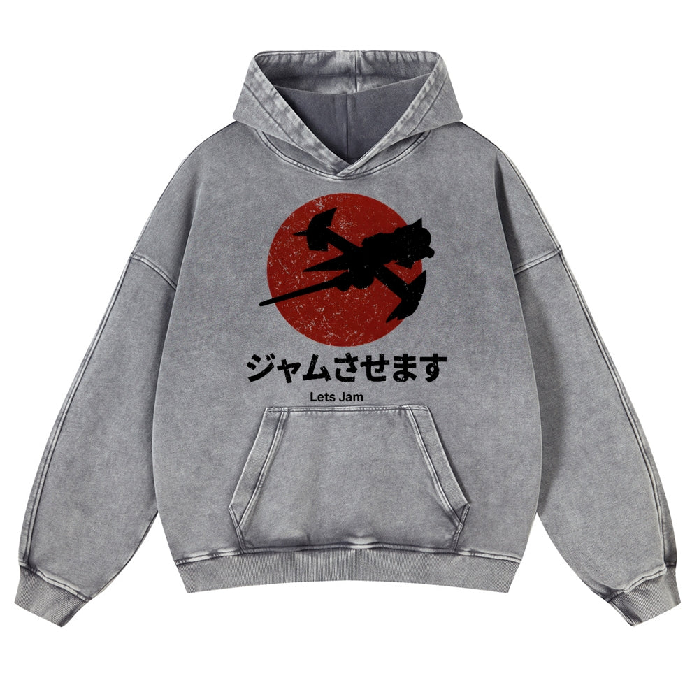 Cowboy Bebop Vintage Washed Thick Cotton Hoodie