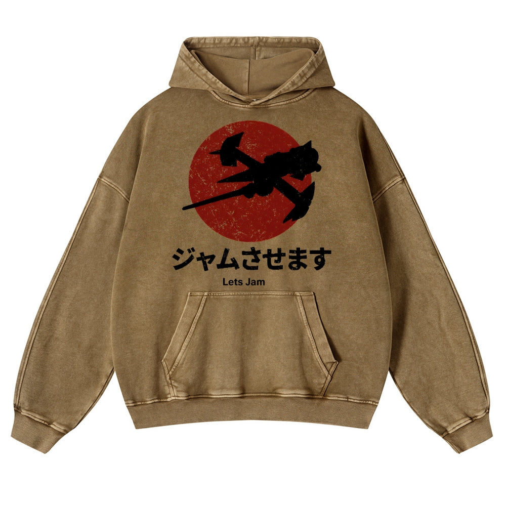 Cowboy Bebop Vintage Washed Thick Cotton Hoodie
