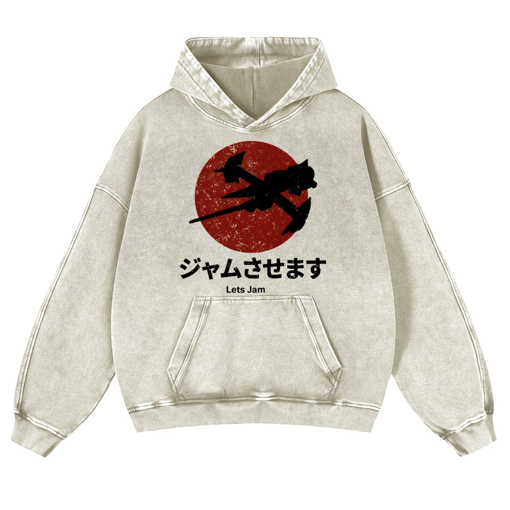 Cowboy Bebop Vintage Washed Thick Cotton Hoodie