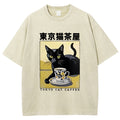 Fishneo Japanese Cat Cafe Washed T-Shirt