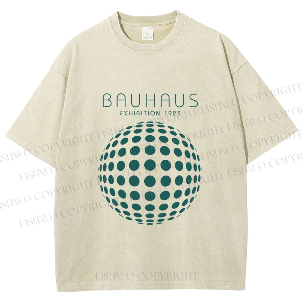 Unisex Bauhaus Ball Printed Washed Tee