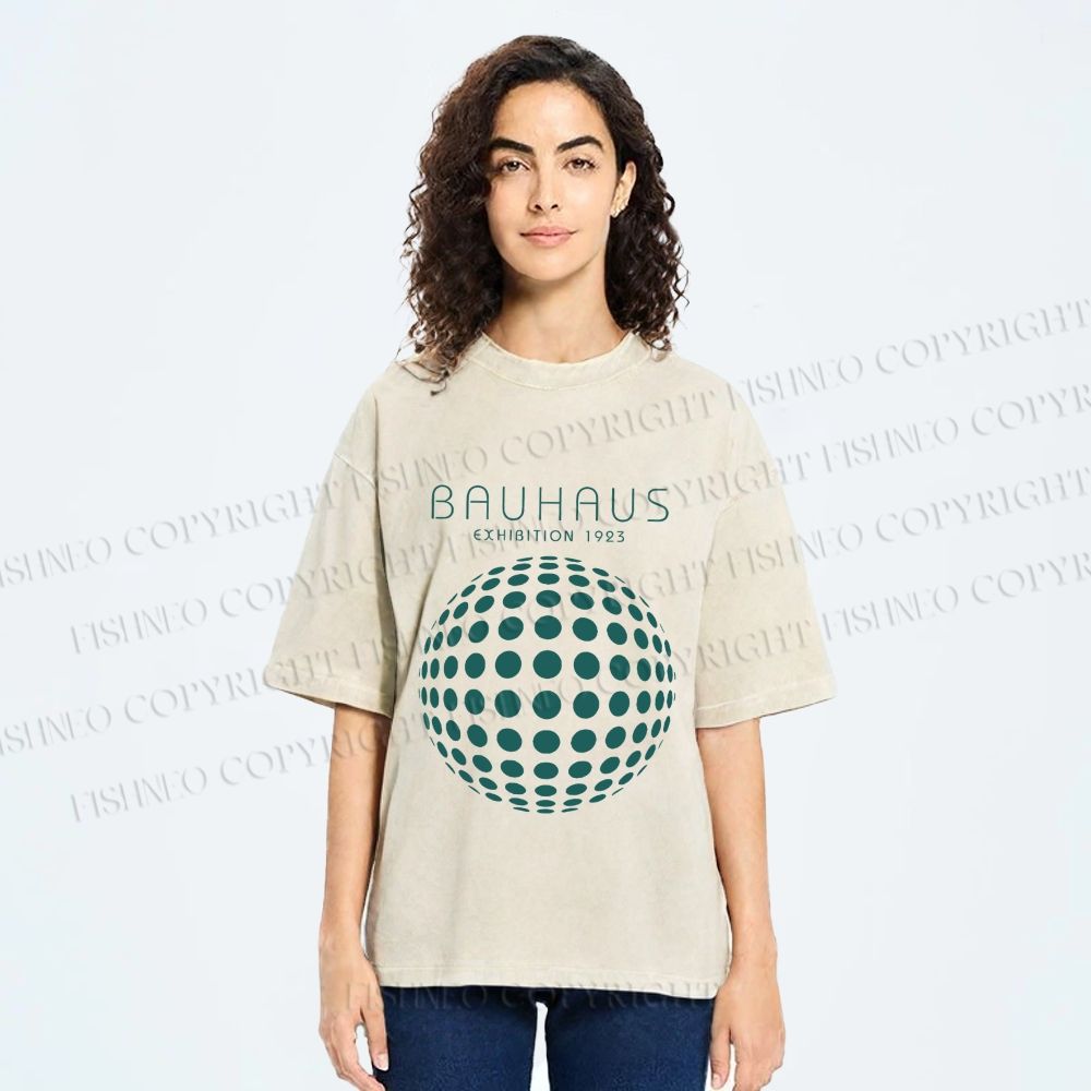 Unisex Bauhaus Ball Printed Washed Tee