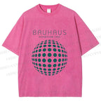 Unisex Bauhaus Ball Printed Washed Tee
