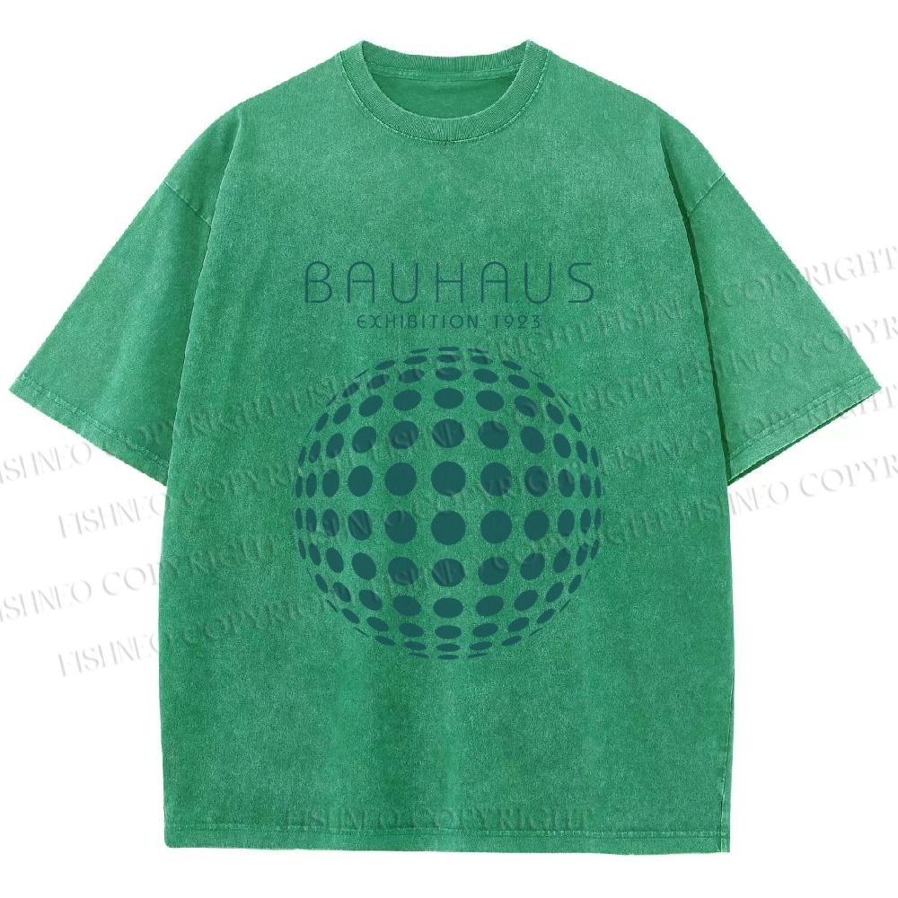Unisex Bauhaus Ball Printed Washed Tee