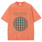 Unisex Bauhaus Ball Printed Washed Tee