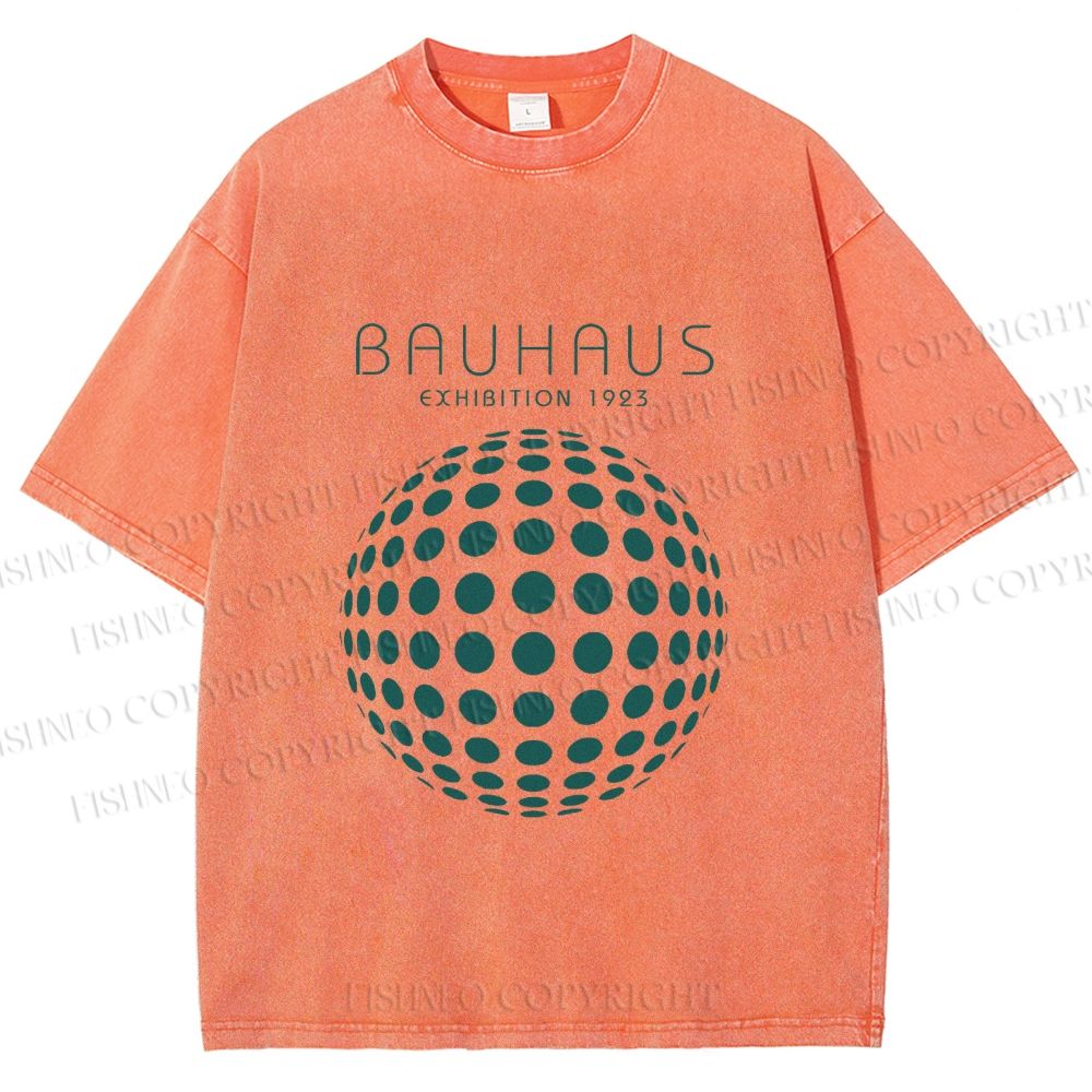 Unisex Bauhaus Ball Printed Washed Tee