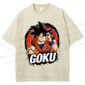Unisex Goku Printed Washed Tee