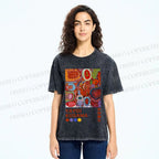Unisex Yayoi Kusama Abstract Art Printed Washed Tee