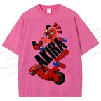 Unisex Akira Printed Washed Tee