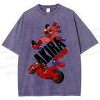 Unisex Akira Printed Washed Tee