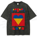 Unisex Bauhaus Love Printed Washed Tee