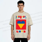Unisex Bauhaus Love Printed Washed Tee