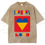 Unisex Bauhaus Love Printed Washed Tee