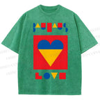 Unisex Bauhaus Love Printed Washed Tee
