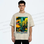 Unisex Yayoi Kusama Art Tree Printed Washed Tee