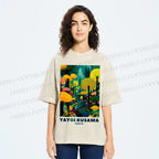 Unisex Yayoi Kusama Art Tree Printed Washed Tee