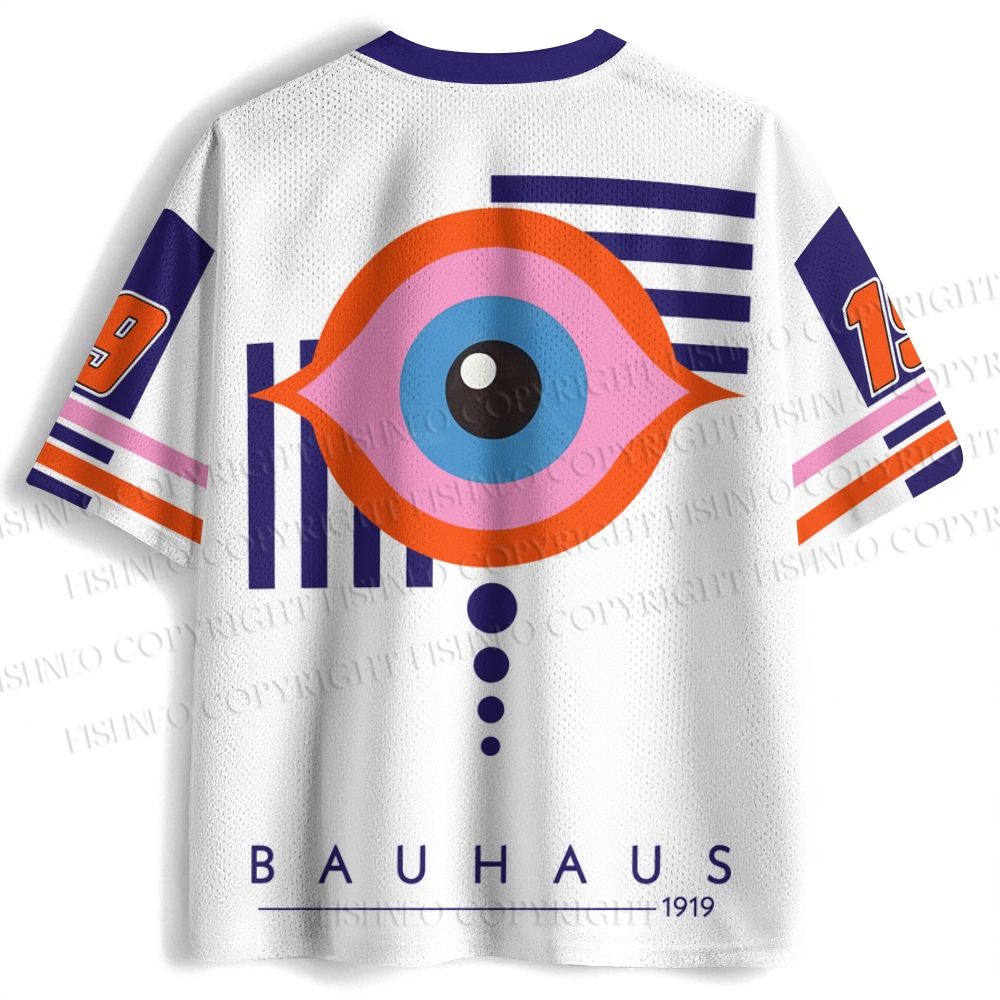Bauhaus Geometric Eyes Printed Jersey Shirts