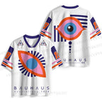 Bauhaus Geometric Eyes Printed Jersey Shirts