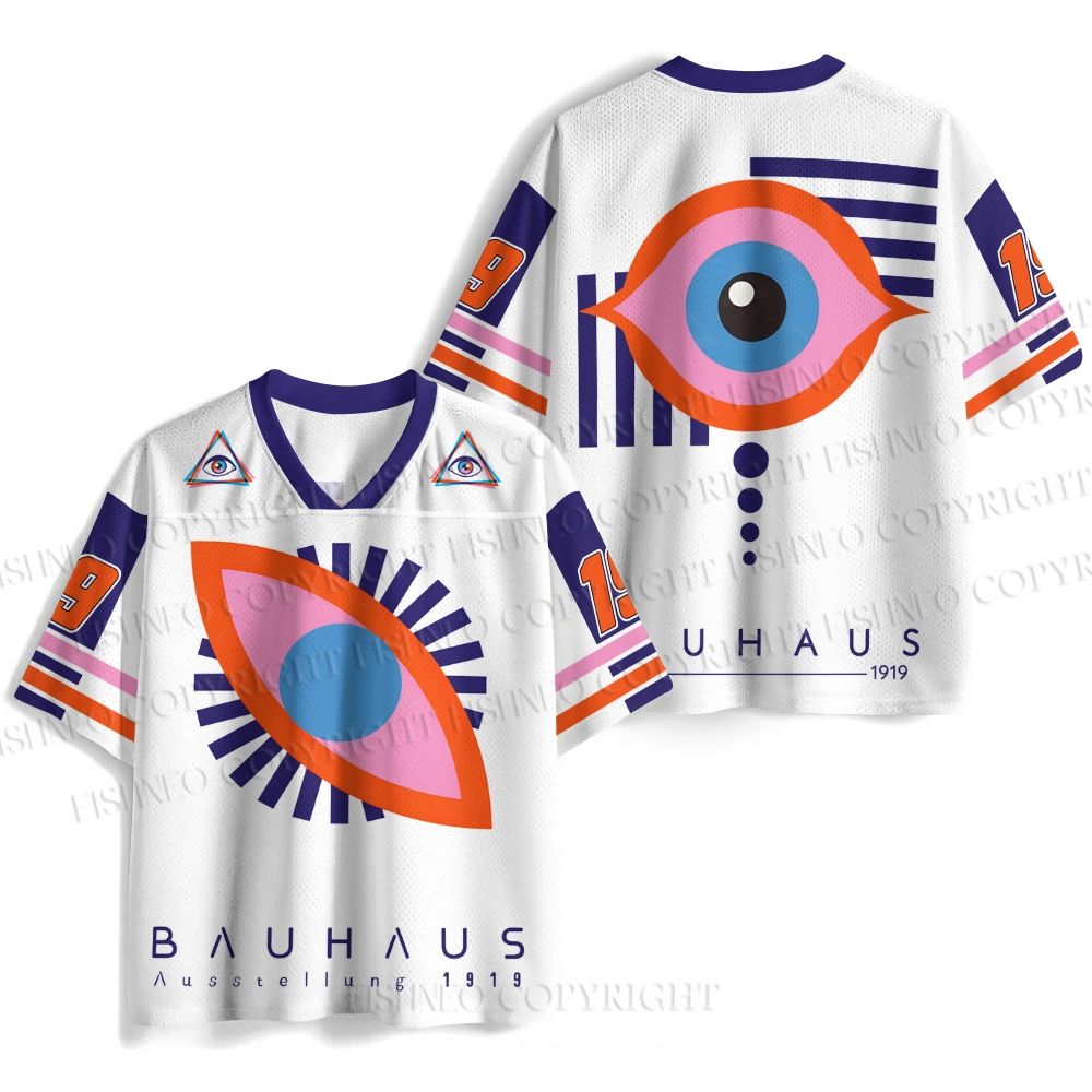 Bauhaus Geometric Eyes Printed Jersey Shirts