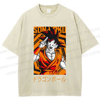Unisex Dragon Ball Goku Printed Washed Tee
