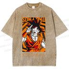 Unisex Dragon Ball Goku Printed Washed Tee