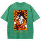 Unisex Dragon Ball Goku Printed Washed Tee