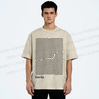 Unisex Imola Line Art Printed Washed Tee