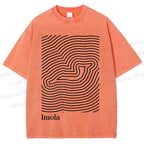 Unisex Imola Line Art Printed Washed Tee