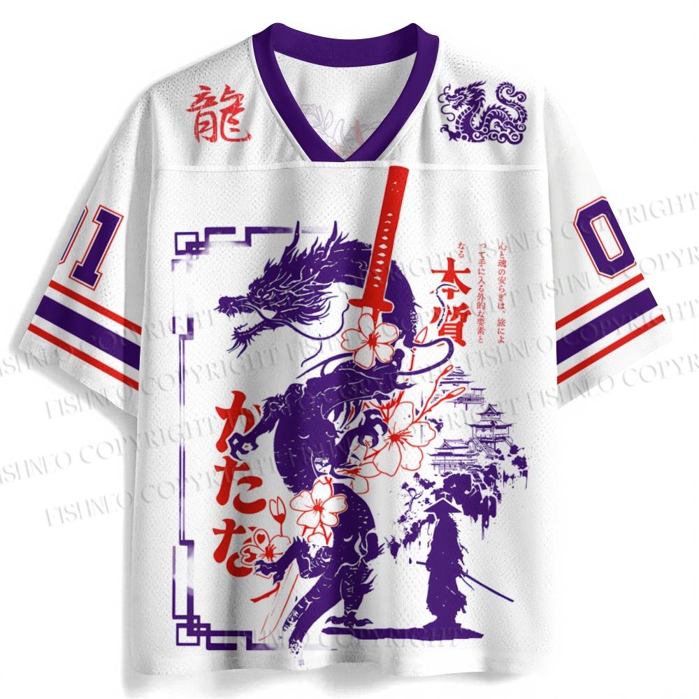 Japanese Dragon Printed Jersey Shirts