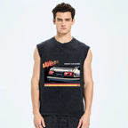 Mountain Devil Vintage Distressed Washed Tank Top