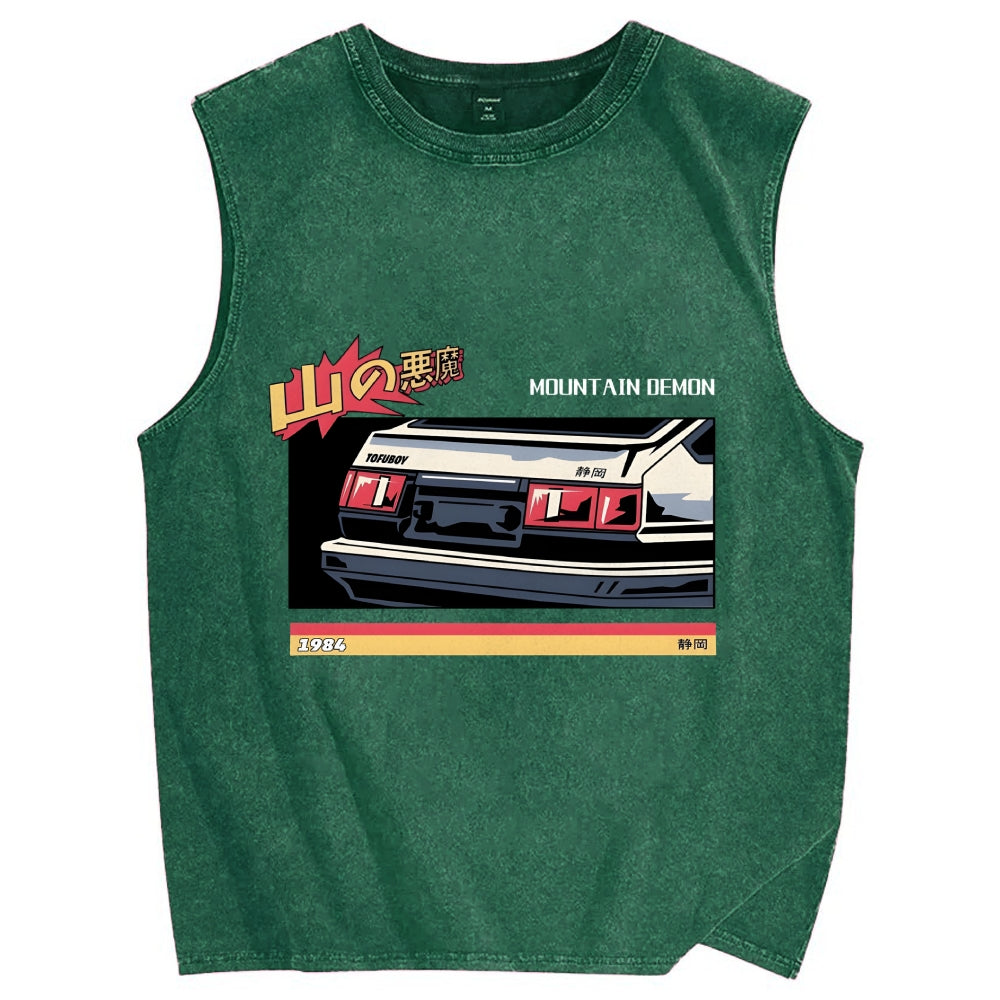 Mountain Devil Vintage Distressed Washed Tank Top