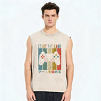 START THE GAME Vintage Distressed Washed Tank Top