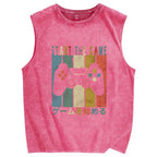 START THE GAME Vintage Distressed Washed Tank Top