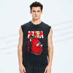 Unisex Akira Printed Washed Tank Top