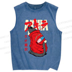 Unisex Akira Printed Washed Tank Top