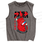 Unisex Akira Printed Washed Tank Top