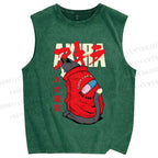 Unisex Akira Printed Washed Tank Top