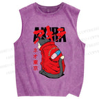 Unisex Akira Printed Washed Tank Top