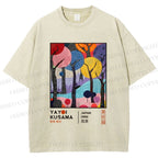 Unisex Yayoi Kusama Trees Printed Washed Tee