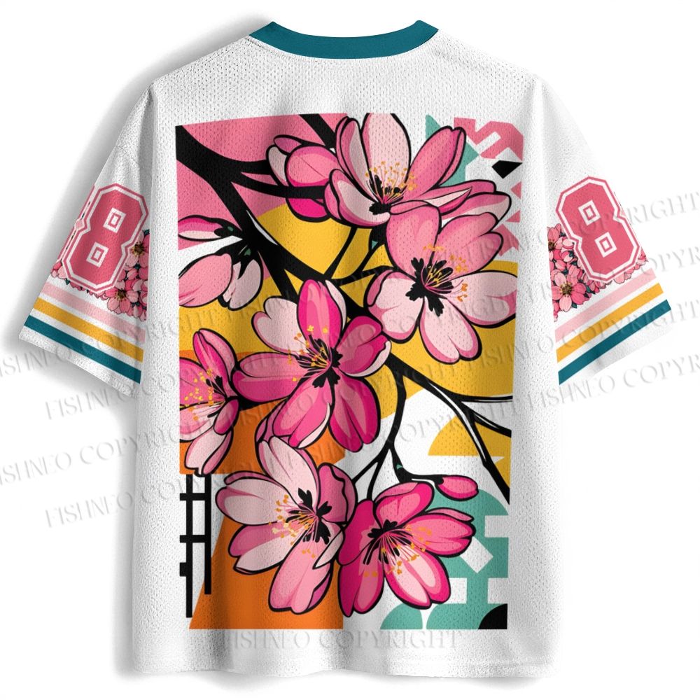 Japanese Wave Sakura Jersey Shirts