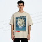 Unisex Yayoi Kusama Flowers Printed Washed Tee