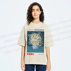 Unisex Yayoi Kusama Flowers Printed Washed Tee